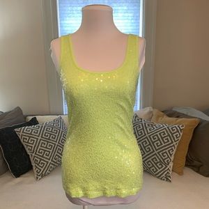 Express sequined tank top